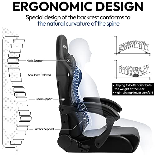 Dowinx Gaming Chair Ergonomic Racing Style Recliner with Massage Lumbar Support