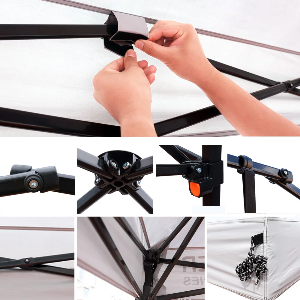 Leader Accessories 10 x 10 ft Instant Canopy Pop Up Canopy White Straight Leg - Curated Treasures Market