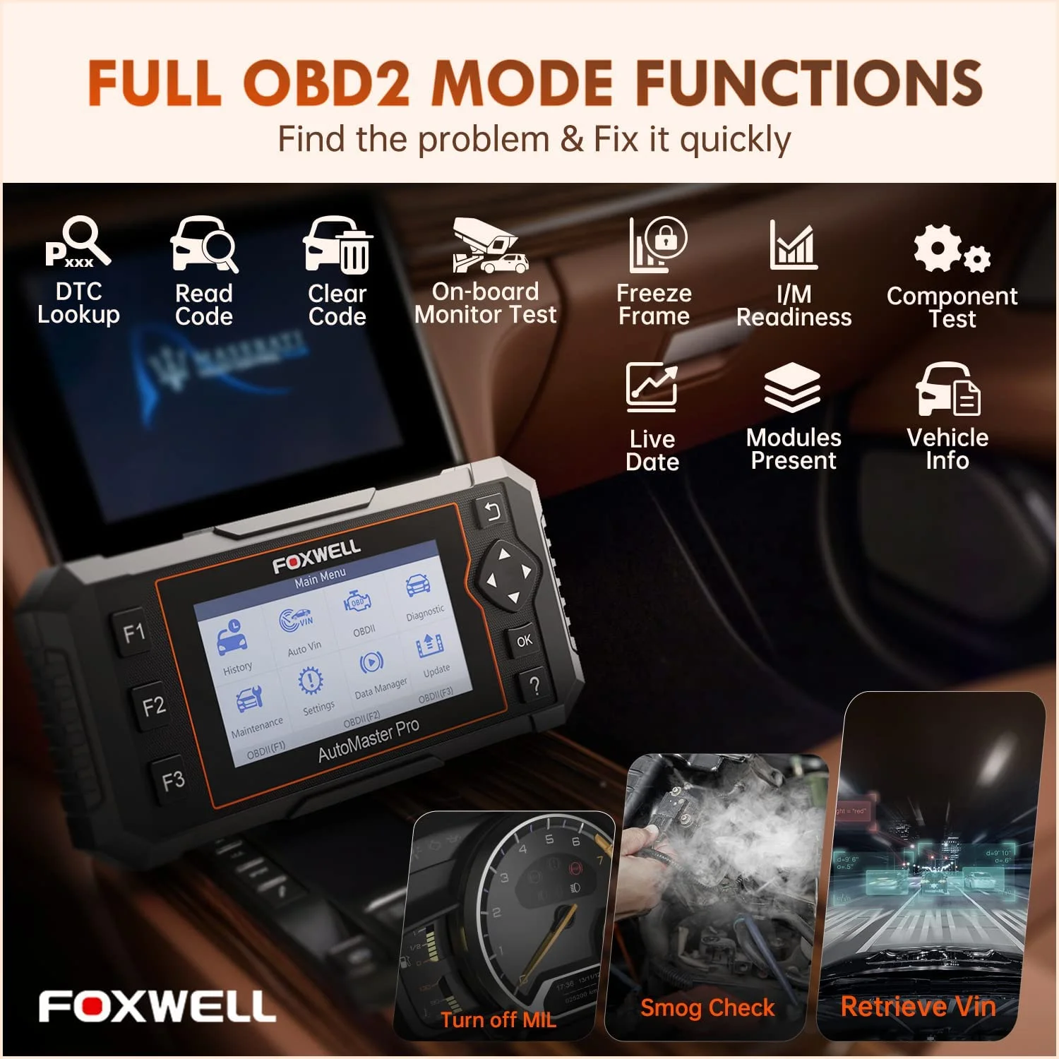 2022 New Version Foxwell Elite Full Systems Automotive OBD2 Scanner Oil Reset / EPB Reset / SAS Calibration/ABS Bleeding/Throttle Matching Code