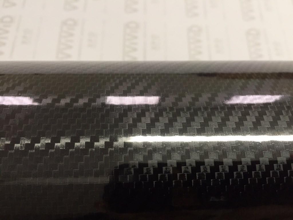 VVIVID Epoxy High Gloss Black Carbon Fibre Vinyl Automotive Wrap Film DIY Easy to Install No Mess (4ft x 5ft)
