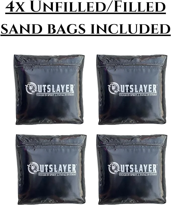 Heavy Duty Punching Bag Stand - 7.8ft / 6.8ft Heavy Bags up to 350lbs - Made in USA - Filled or Unfilled Sandbags - Easy Assembly