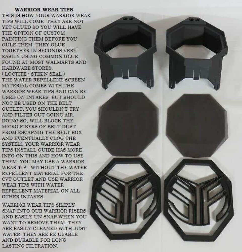 SYA Warrior Riser Snorkel Kit Compatible with Suzuki King Quad 450/500/700/750 2005-2022 ATV Models | Provides Clean Air to Your ATV's Engine