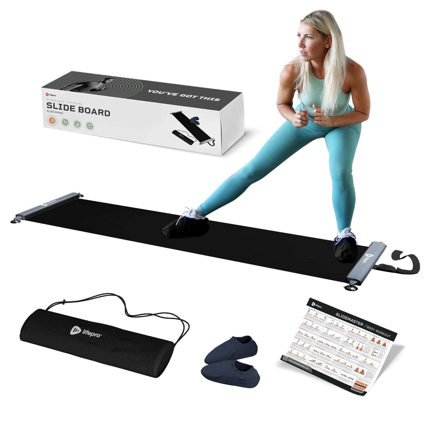 Lifepro Exercise Slide Board for Working Out Exercise Sliding Board Mat With for Endurance &amp; Strength Building Exercises