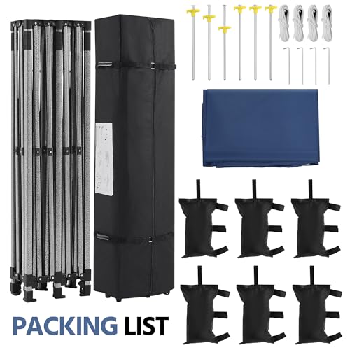 Yaheetech Heavy Duty Pop Up Canopy Tent, 10x20 Commercial Instant Shelter Tent for Wedding, Parties, Adjustable Outdoor Canopy with Wheeled Carry Bag