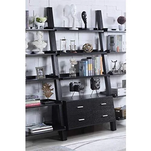 4 Shelf Ladder Bookcase In Cappuccino