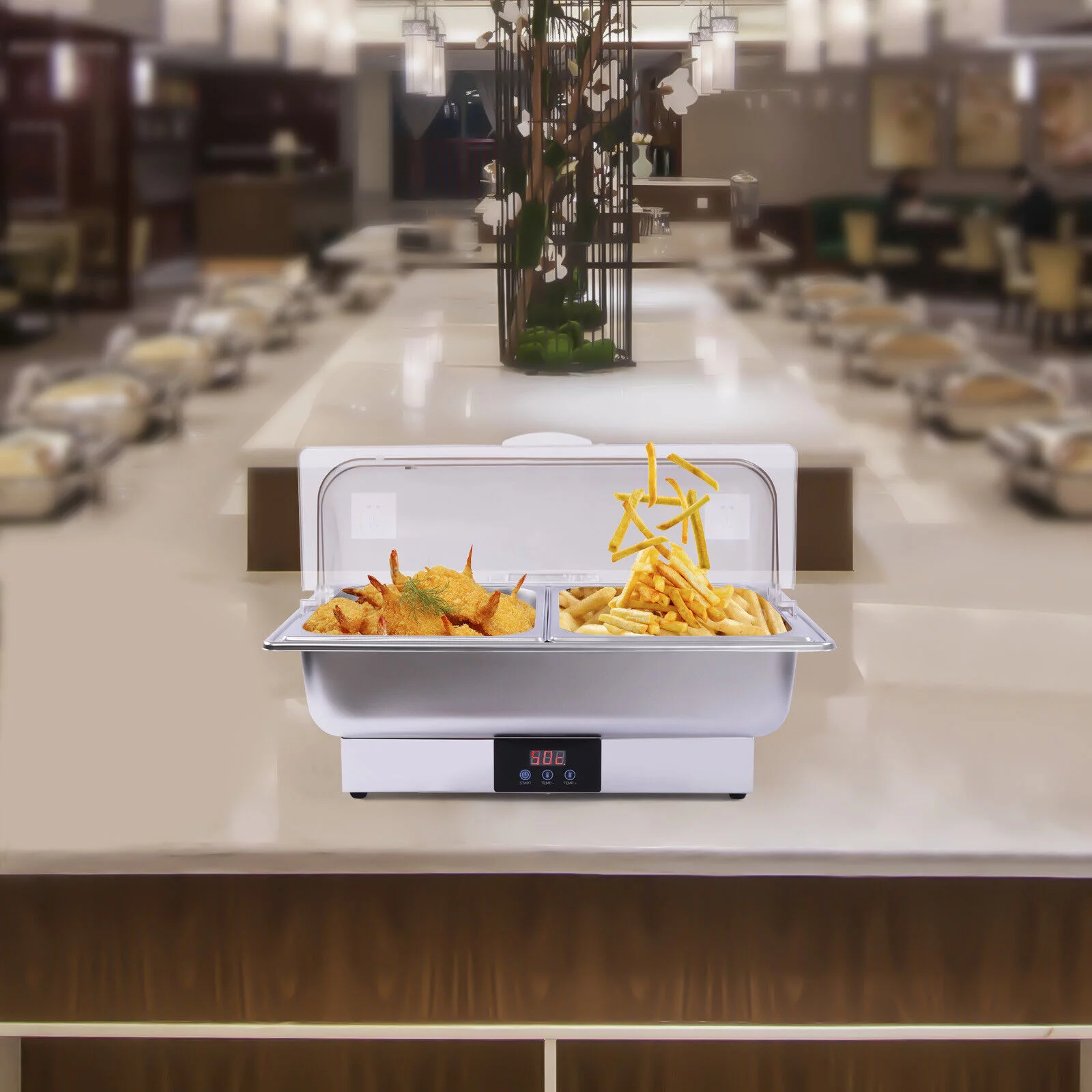 Chafing Dish Buffet Set Electric Food Warmer Hot Plate for Catering Buffets Parties