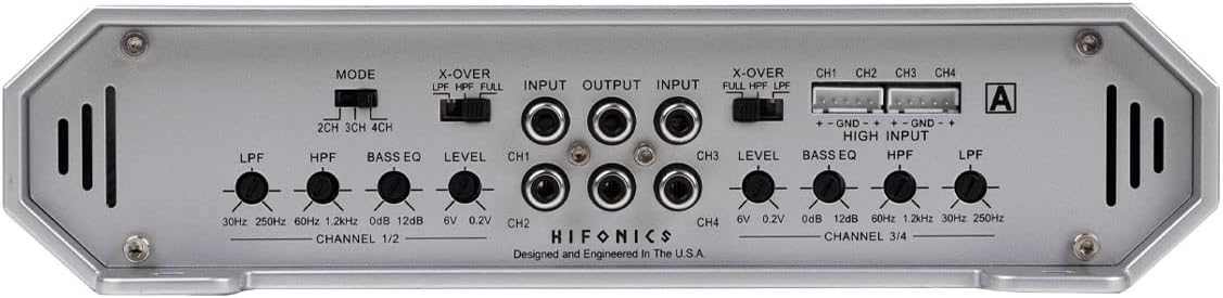 Hifonics ZRX1016.4 Zeus Car Audio Amplifier, 4-Channel 1000-Watt