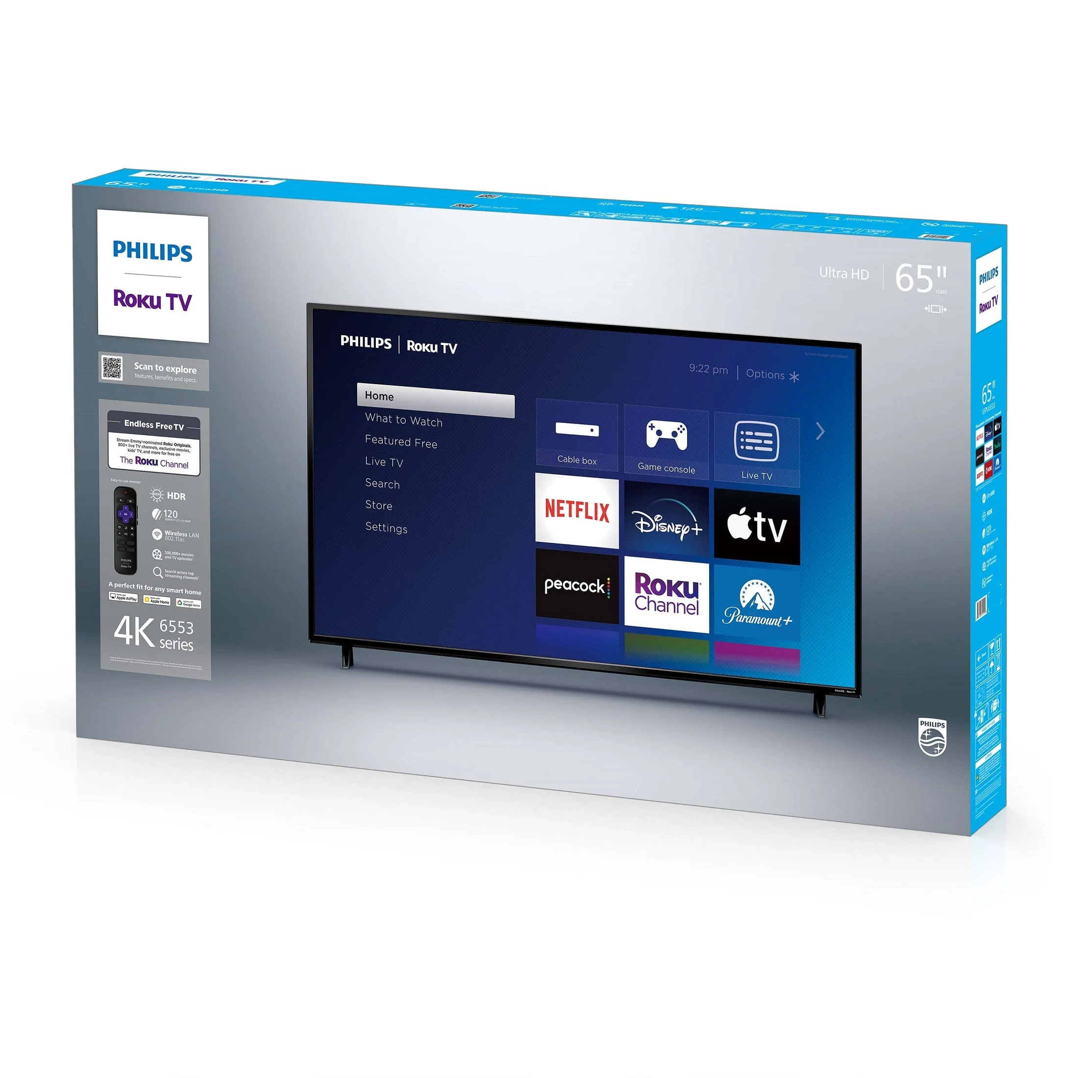Philips 65 Class 4k Ultra HD Roku Smart TV (65PUL6553/F7) (New)