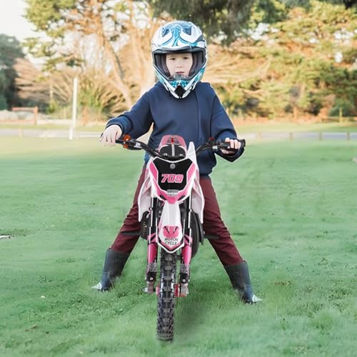50cc 2-Stroke Kids Dirt Bike Kids Motorcycle Gas Dirt Bike Mini Dirt Bike Pocket Gas Motorbike Off Road Gas Power Mini Pocket Motorcycle with Front