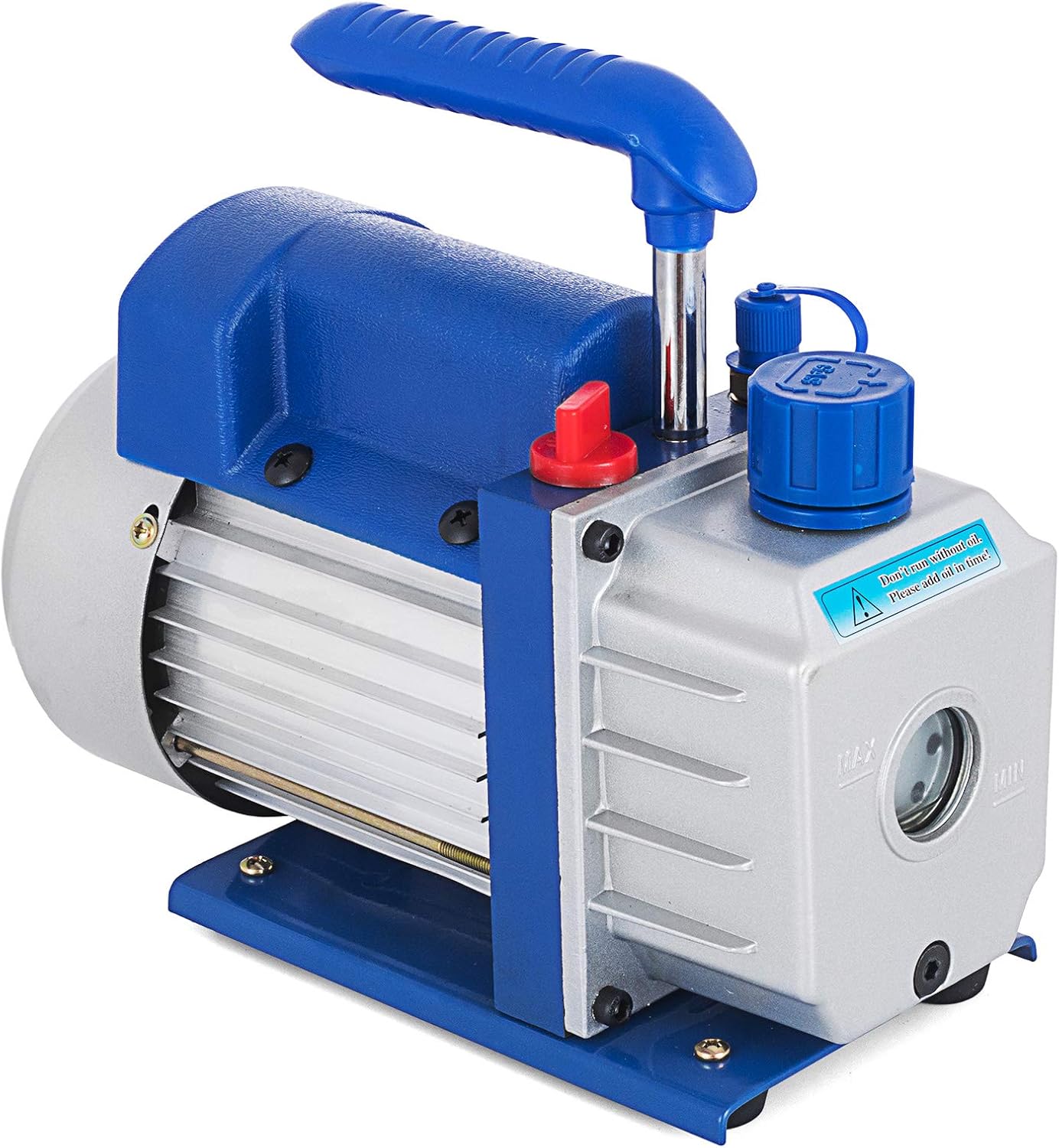 BLTPress 3.5 CFM Vacuum Pump Kit 1/4 HP Single Stage Vacuum Pump and R134a AC Manifold Gauge Set Kit for HVAC Air Conditioning Refrigeration