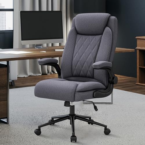 ralex-chair Big and Tall Fabric Office Chair -500 lb Heavy Duty Office Chair for Big Man, High Back Executive Office Desk Chair with 120&deg
