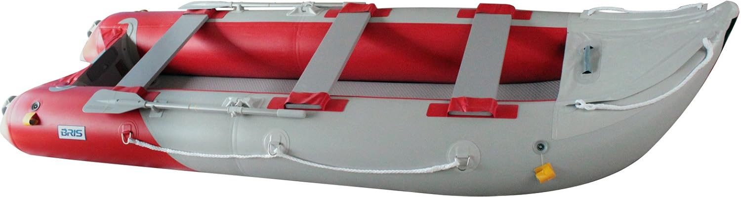BRIS 14.1 FT Inflatable Kayak Fishing Tender Inflatable Poonton Boat with Air Floor