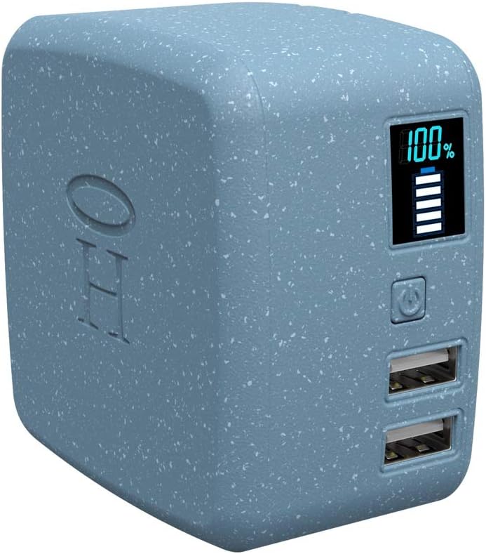 Halo Portable Phone Charger Power Cube 10,000mAh - Innovative Car Charger Power Bank with Dual USB Compatible Charging Ports