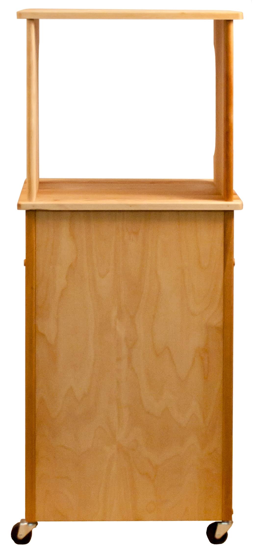 Catskill Craftsmen 51570 Hutch Top Cart with Open Storage Microwave Cart, Natural