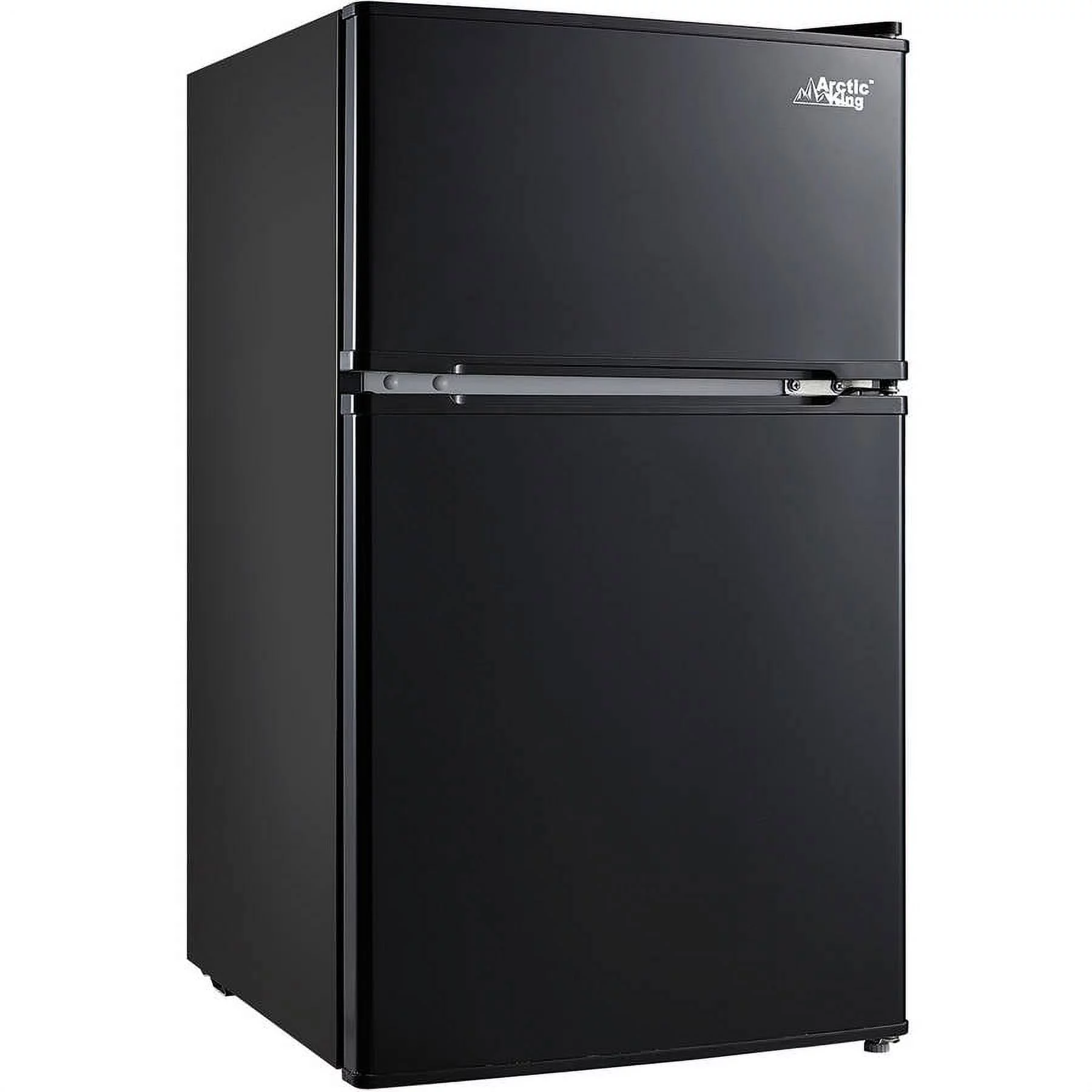 Arctic King 3.2 Cu ft Two Door Mini Fridge with Freezer, Black, E-Star, ARM32D5ABB