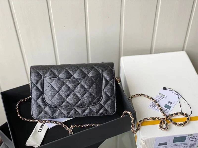 Chanel Caviar Quilted Wallet On Chain W-A33814