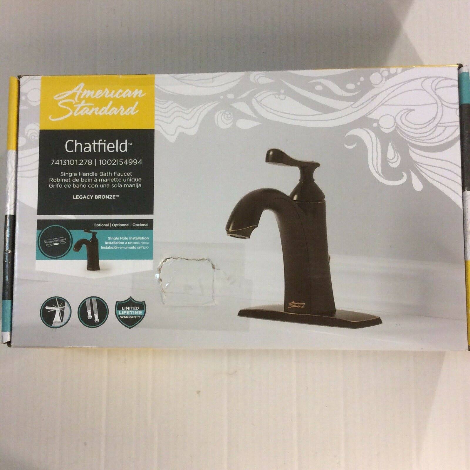 American Standard Chatfield Single Hole Single-Handle Bathroom Faucet in Legacy Bronze 7413101.278