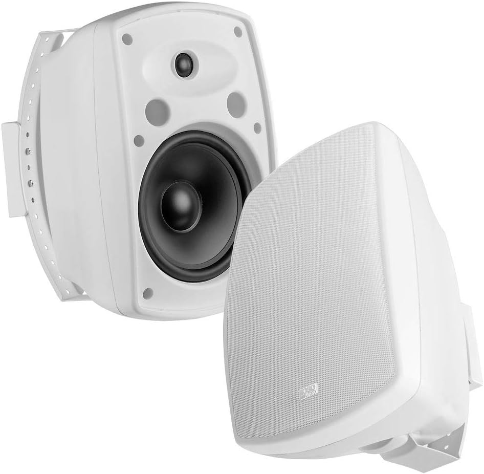 OSD Audio Patio Pro Speaker 6.5" Indoor Outdoor IP65 Composite Cabinet White Pair AP650