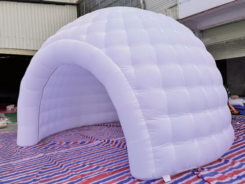 Portable LED Inflatable Igloo Dome Tent Inflatable Marquee Canopy Shelter with Air Blowerfor Exhibition Camping Party Events