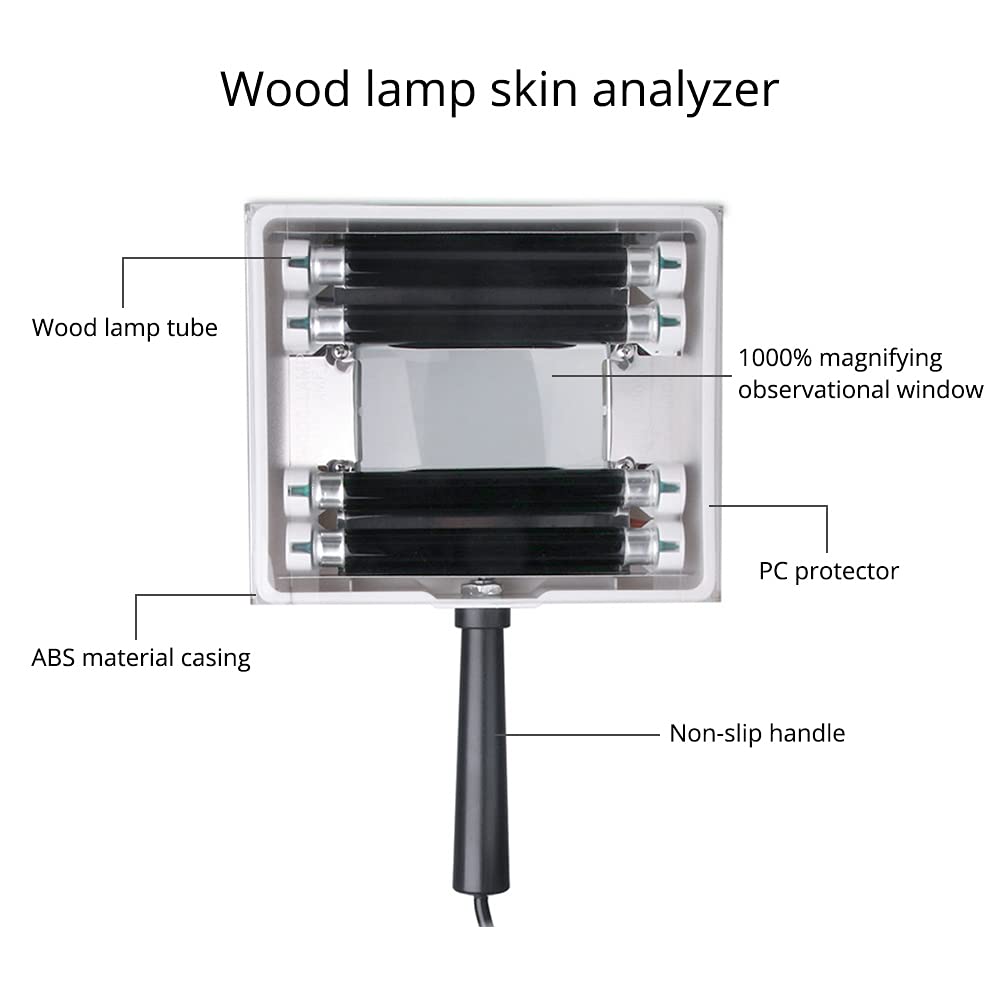 Woods Lamp Skin Analyzer Portable Magnifying Analyzer Beauty Test Facial Care Facial Skin Detector Salon SPA Home Use Machine