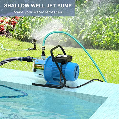 FOTING Shallow Well Pump with Pressure Tank, Irrigation Jet Pump, Automatic Water Booster System for Home Garden Lawn Farm