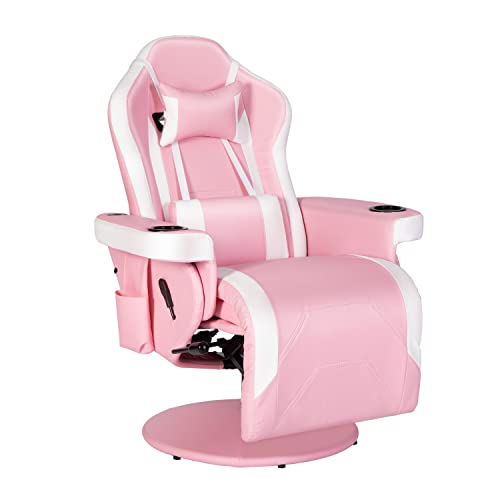 Modern-Depo Gaming Recliner Chair with Speakers, Massage, High Back, Cupholder, Headrest, Lumbar Support