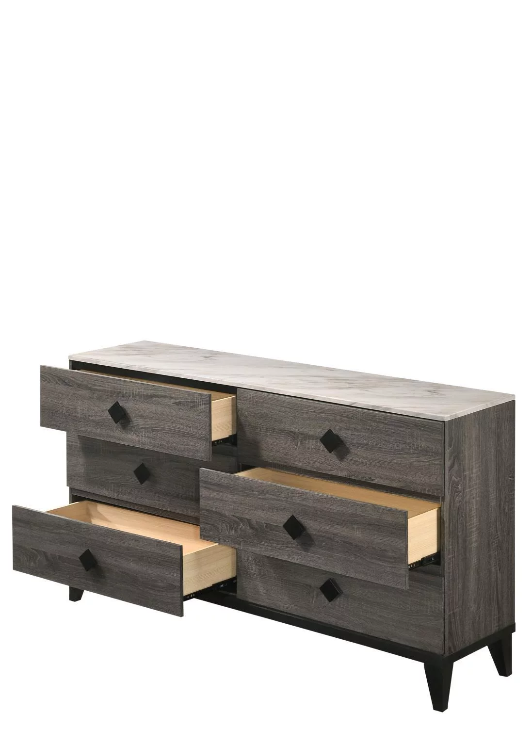 Transitional Rustic Gray Oak Storage King Bedroom Set 5Pc Avantika-27667EK Acme