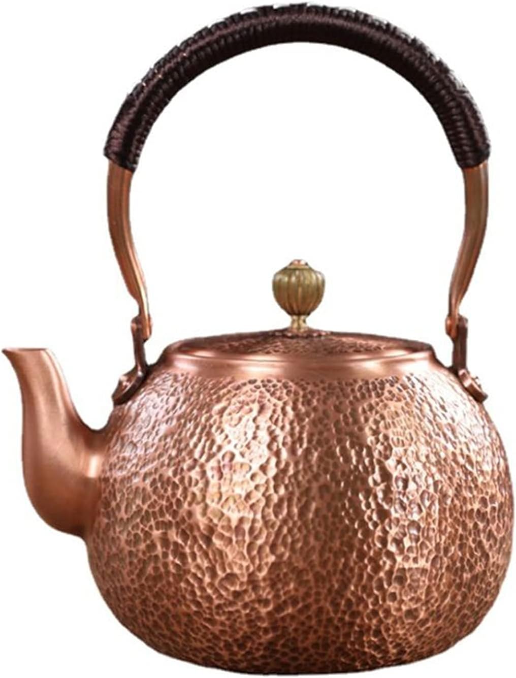 Teapot Pure Red Copper Boiling Water Tea Kettle Handmade Teapot with Filter Boiling Tea Pot Large Capacity Health Tea Set Tea Kettle