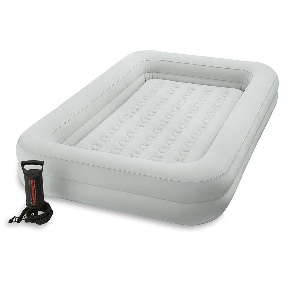 Intex Kidz Raised Frame Camping Travel Air Mattress Bed w/ Hand Pump (3 Pack)