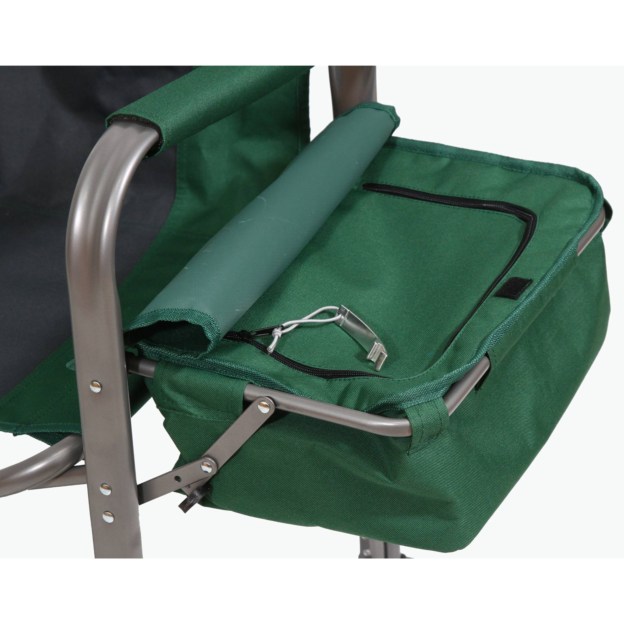Kamp-Rite Director&s Chair Outdoor Camping Folding Chair w/ Side Table u0026 Cooler