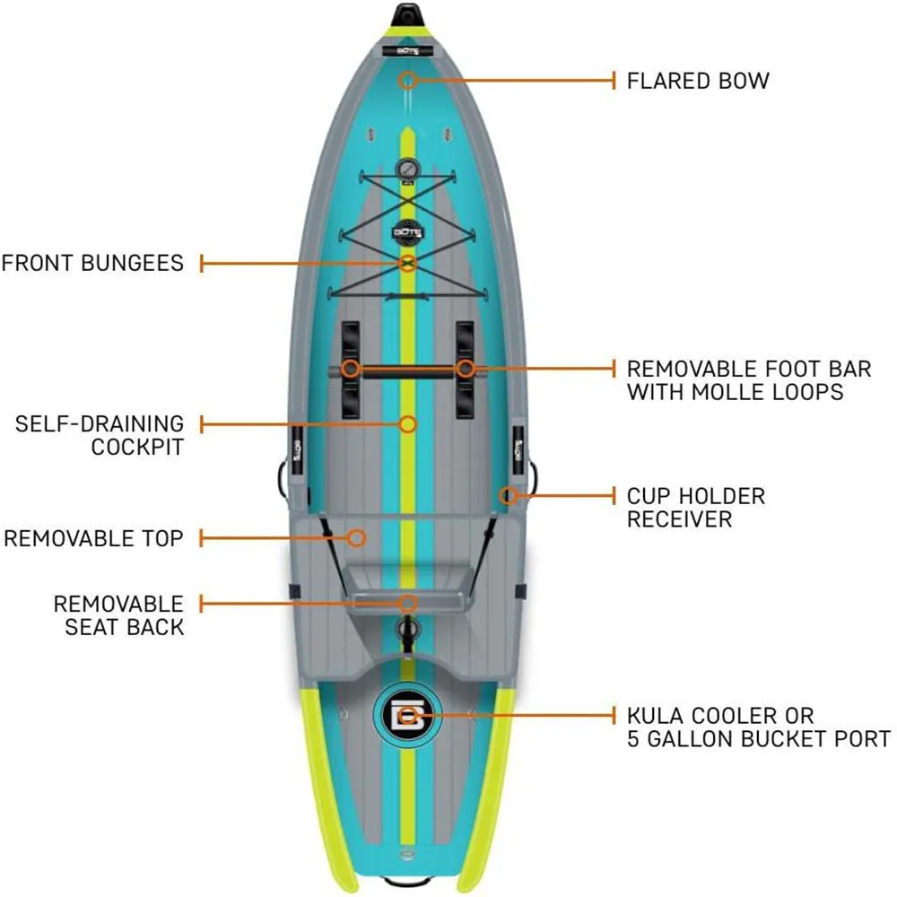 BOTE Deus Aero Inflatable Kayak Compatible with MagnePod for Adults and Kids, Including Travel Bag