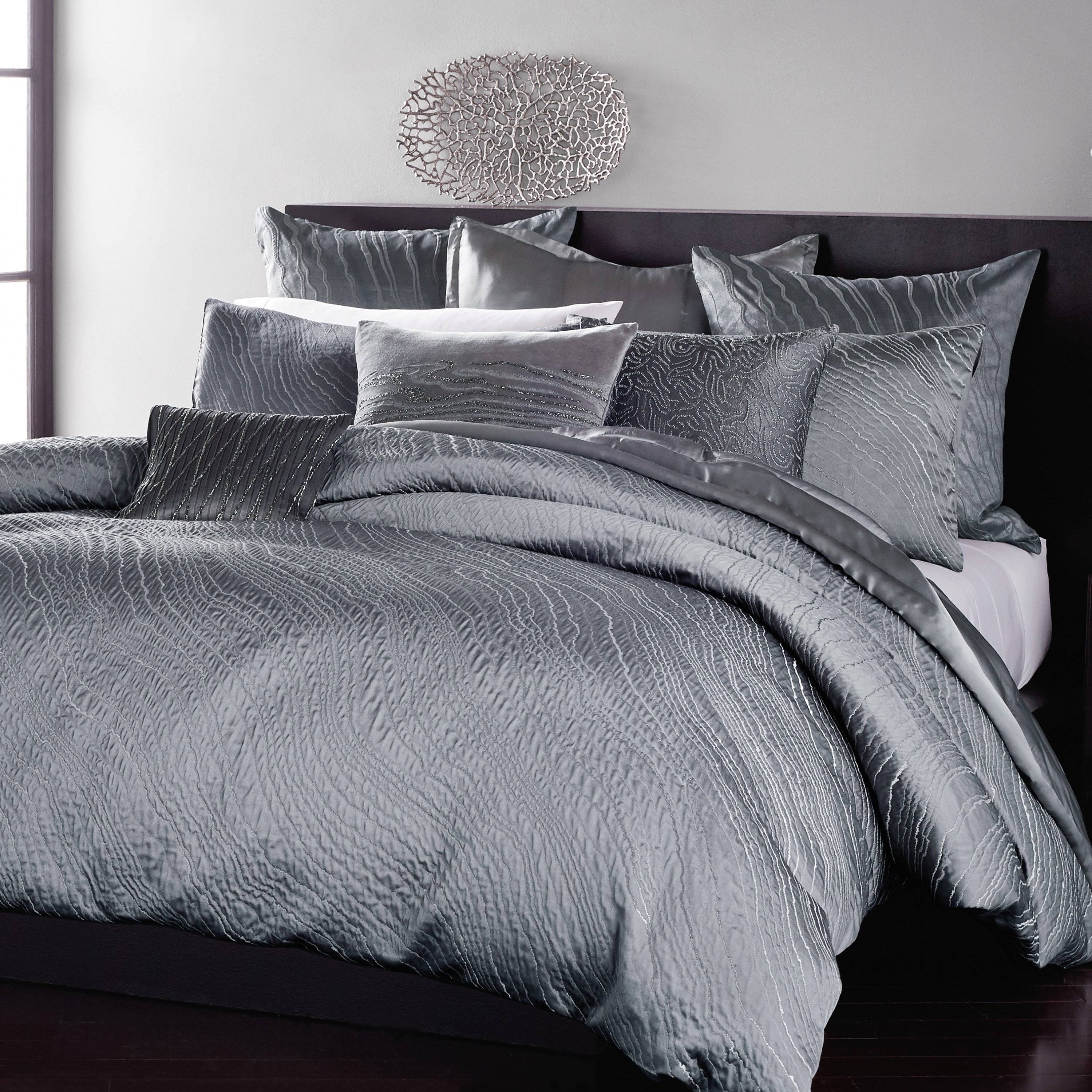 Donna Karan New York Current Duvet Cover - Full/Queen / Grey