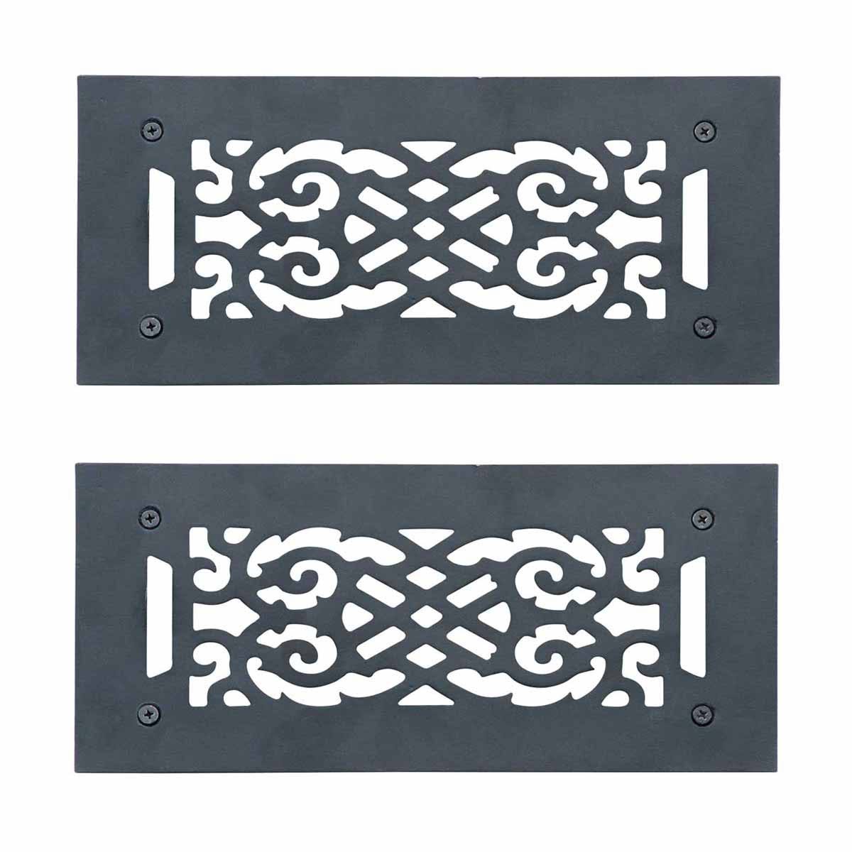 Renovators Supply 2 Heat Air Grille Cast Victorian Overall 5 1/2 x 12