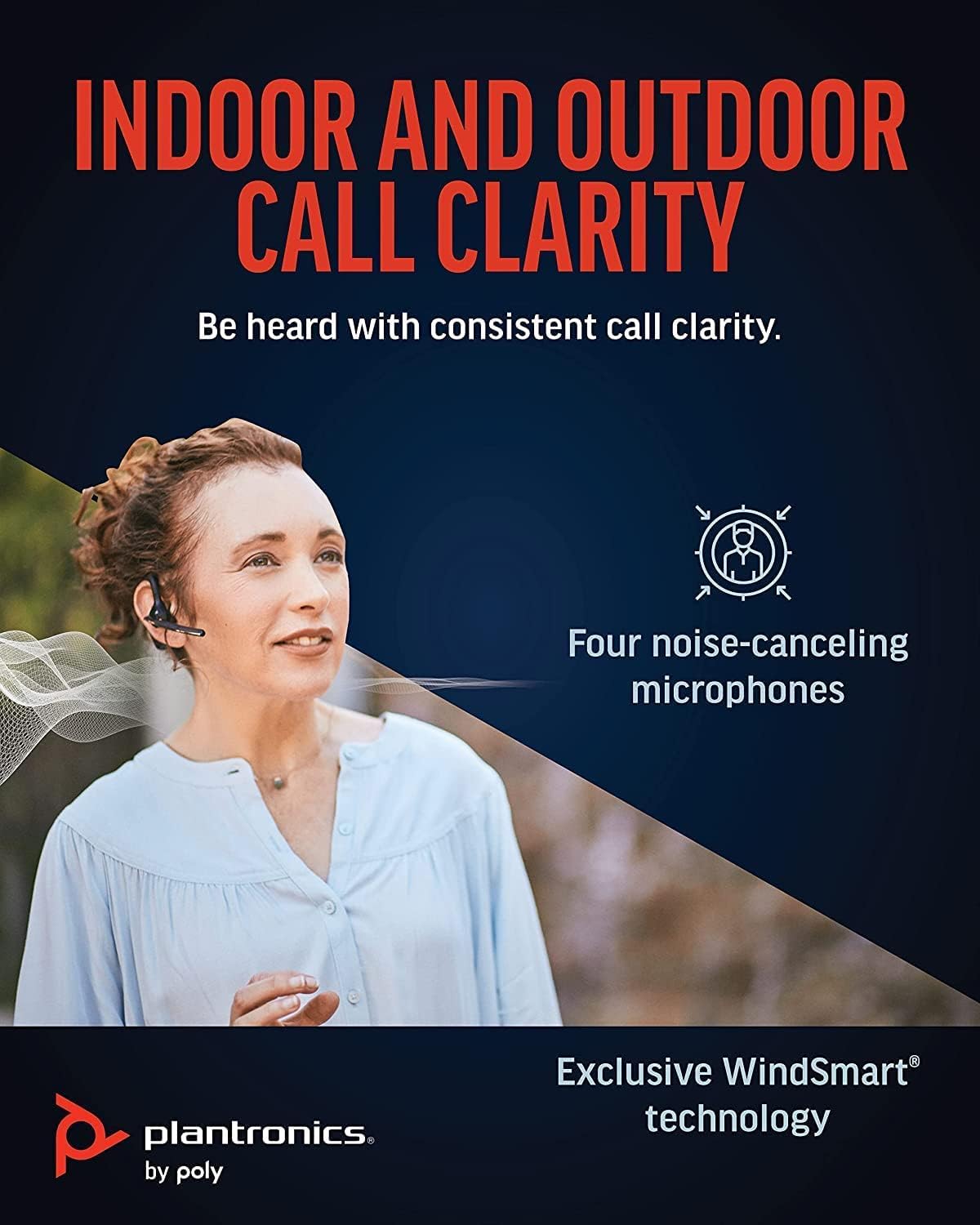 Plantronics by Poly Voyager 5200 UC Wireless Headset & Charging Case - Single-Ear Bluetooth Headset w/Noise-Canceling Mic