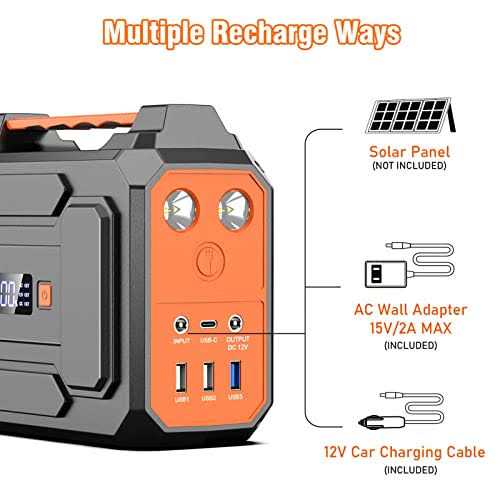 ZeroKor Portable Power Station 100W Portable Generator 146Wh/39600mAh External Lithium Battery Pack with USB C - Shop Hardware Tools Online Store
