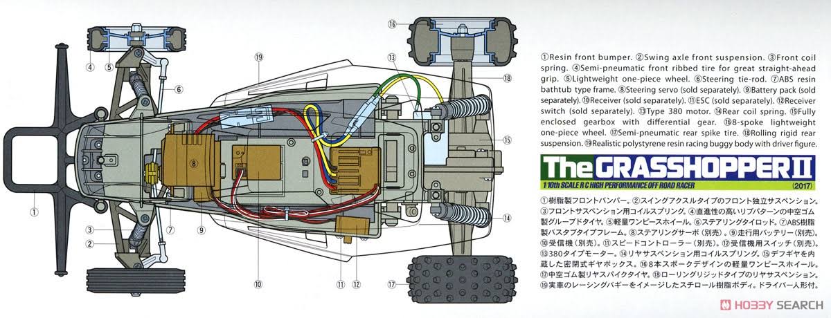 Tamiya Black SP 1/10 R/C The Grasshopper II TAM47471