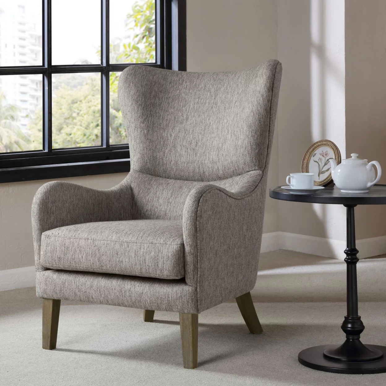 Home Essence Aria Swoop Wing Accent Chair, Multiple Colors