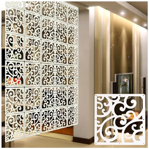 Privacy Screen Room Divider Room Divider Dining Area Kitchen Accent Hanging Panels, Hollow Out Design Wall Art