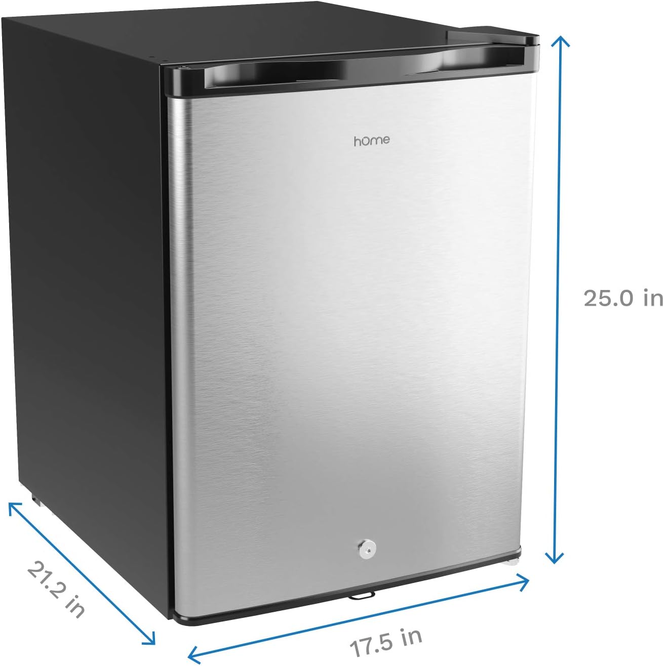 hOmelabs Upright Freezer - 1.1 Cubic Feet Compact Reversible Single Door Vertical Freezer with Child Door Lock