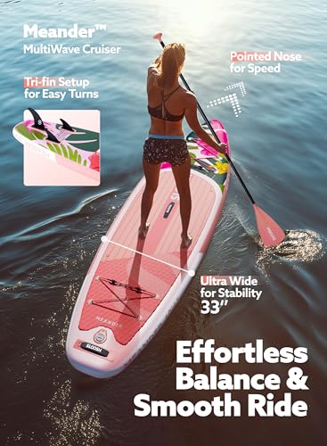 SLOOSH Inflatable Stand Up Paddle Board, 10'6" Inflatable Paddle Boards with Premium Accessories, Non-Slip EVA Deck, Ultra-Light Carry Bag Pump