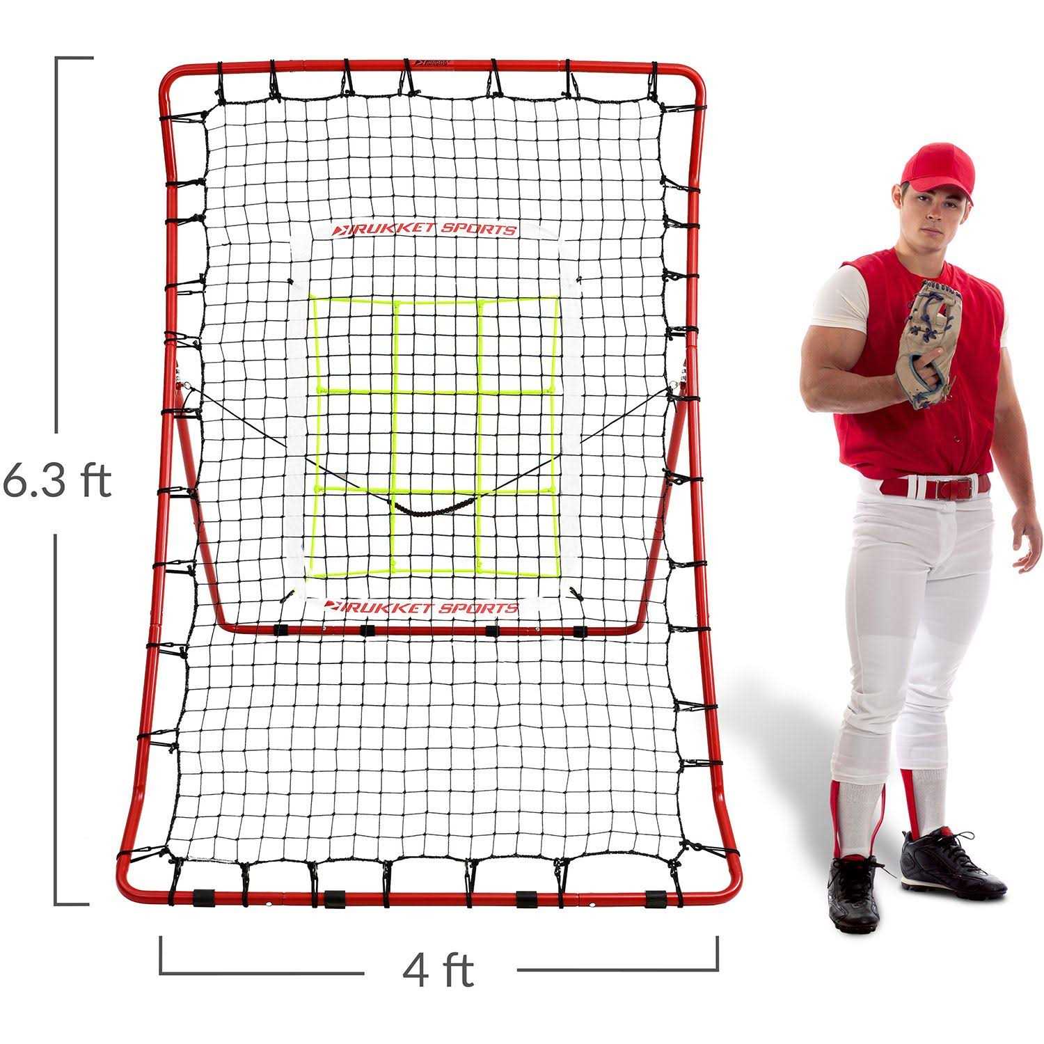 Rukket Sports Pitch Back Baseball/Softball Rebounder Pro w/ Weighted Balls - Sports Supplies Online Store