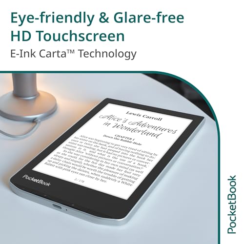 PocketBook Verse E-Reader | Eye-Friendly 6'' E-Ink Carta™ HD Touchscreen | Adjustable SMARTlight | Up to 1 Month of Battery Life | WiFi & Memory Card
