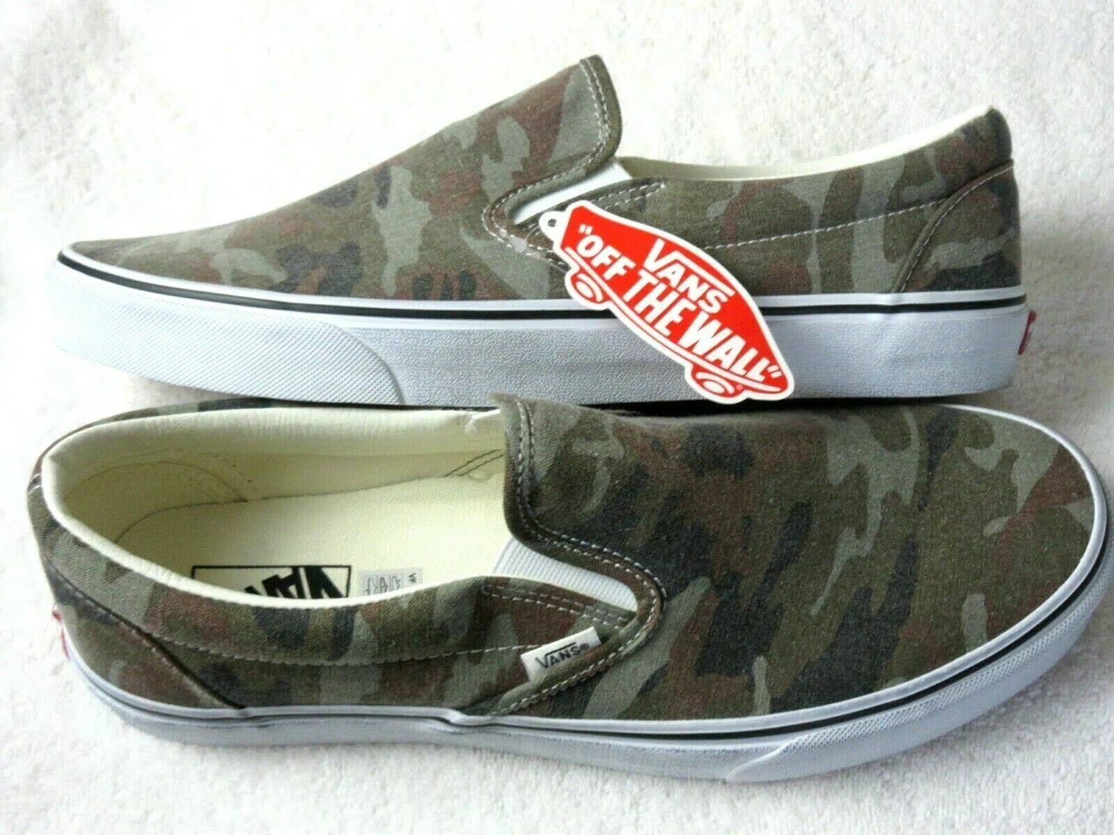 Vans Washed Classic Slip-On (Camo/True White)