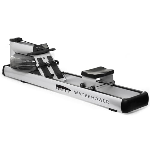 WaterRower M1 Rowing Machine with S4 BLE Monitor | USA Made Water Rower | Original Handcrafted Erg Row Machine for Home Use & Gym