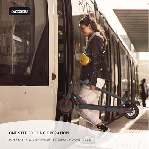 iScooter Electric Scooter for Adults & Teens, 25/19/18 Miles Long Range, 21/20/19 Mph Top Speed, 500W Peak Motor