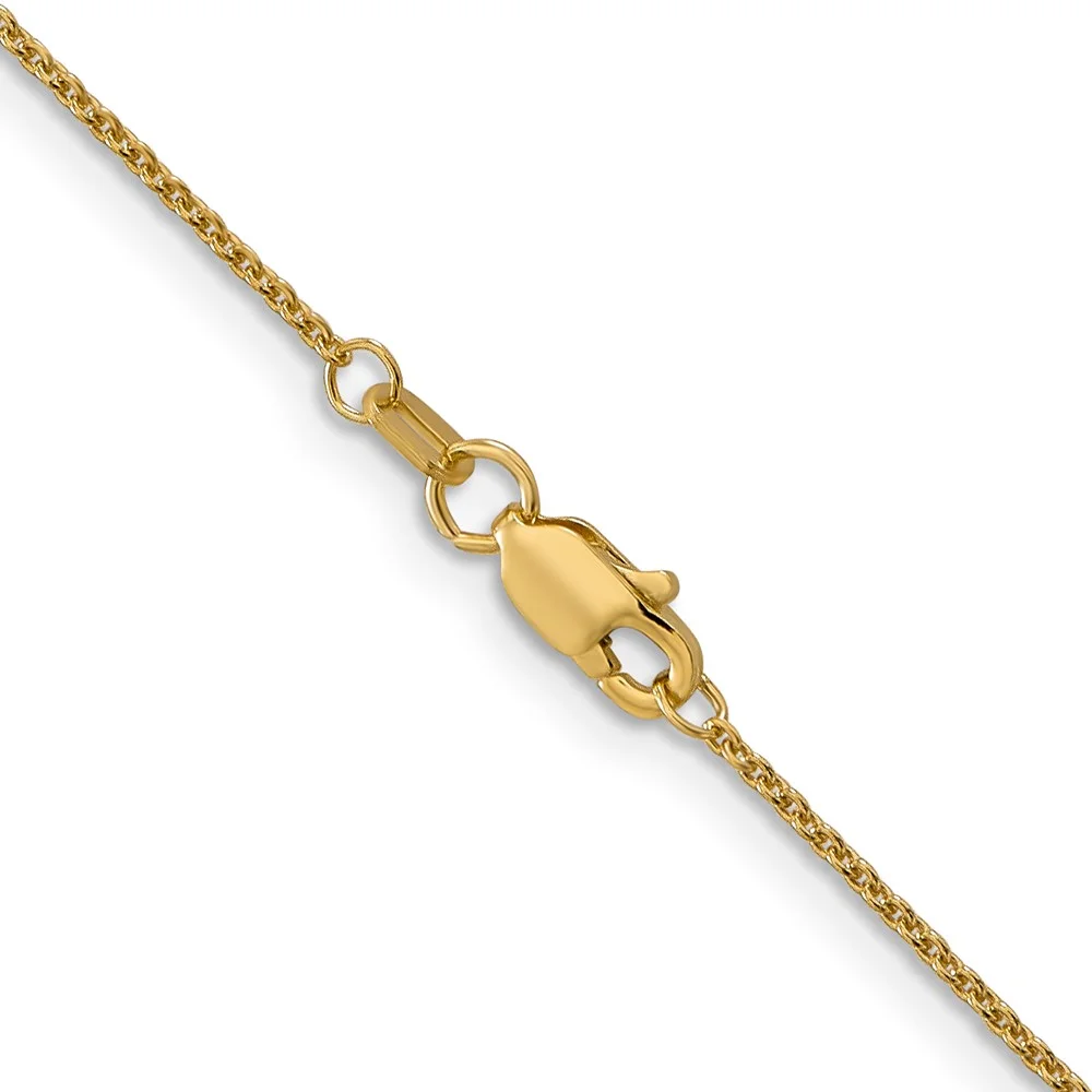 Primal Gold 14K Yellow Gold 1mm Round Open Link Cable Chain
