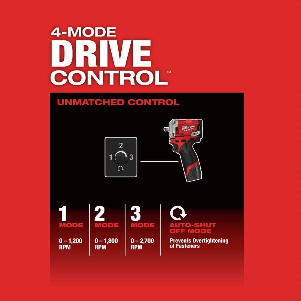 M12 Fuel Stubby 3/8" Impact Wrench (Bare Tool)