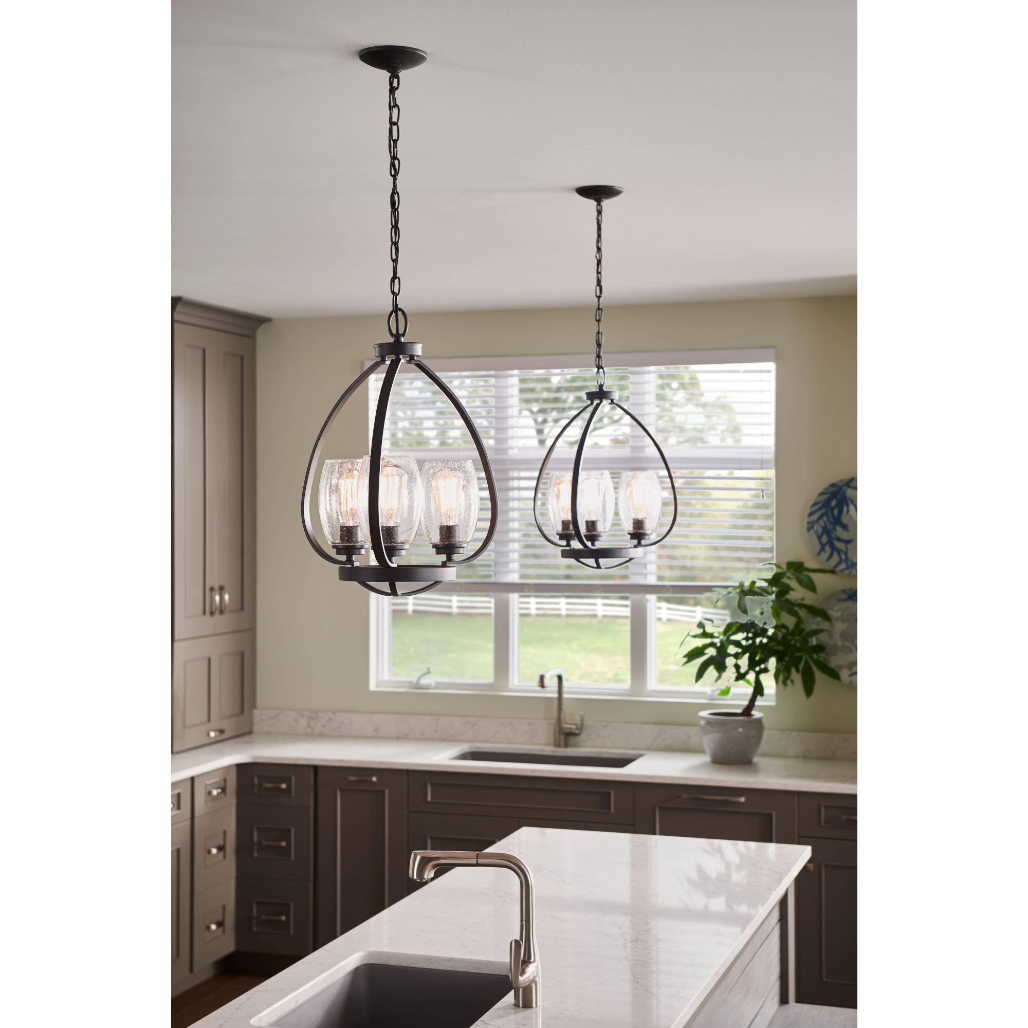 Kichler Tuscany 3 Light Mini Chandelier, Olde Bronze - 44059OZ