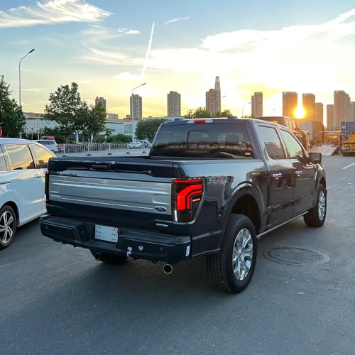Tail Lights for Ford F150 2021-2025 LED Upgrade Option with Startup Animation Sequential Turn Signal (SMOKE)