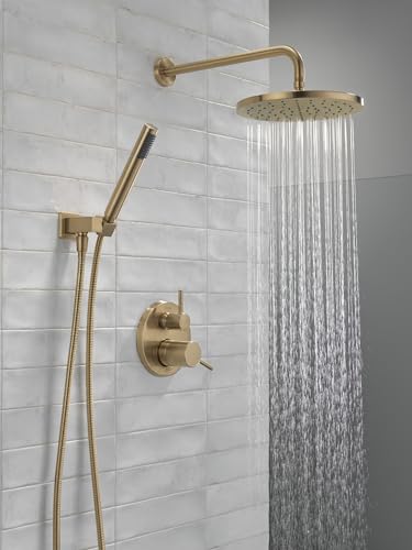 Delta Faucet Modern Raincan 2-Setting Round Shower System Including Rain Shower Head and Handheld Spray Chrome - Radiant Selections